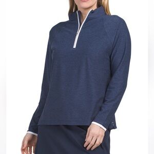 NEW Peter MILLAR Women's Raglan-Sleeve Perth Layer Navy